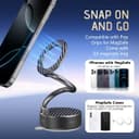 هولدر مغناطیسی گوشی برای خودرو – با پایه مکنده (Suction Cup) و قابلیت چرخش در زوایای بینهایت، پایه تاشو مناسب برای شیشه جلو، میز یا سطوح صاف، سازگار با تمام گوشیهای هوشمند. 801