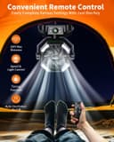 پنکه کمپینگ coldSky با ظرفیت باتری 20000 میلیآمپر ساعت – دارای دو موتور، چراغ LED چهارحالته، 8 سرعت مختلف و ریموت کنترل، قابلحمل و مناسب برای چادر، قطعی برق یا محل کار، همراه با قلاب آویز – رنگ سبز. 835