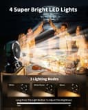 پنکه کمپینگ coldSky با ظرفیت باتری 20000 میلیآمپر ساعت – دارای دو موتور، چراغ LED چهارحالته، 8 سرعت مختلف و ریموت کنترل، قابلحمل و مناسب برای چادر، قطعی برق یا محل کار، همراه با قلاب آویز – رنگ سبز. 836