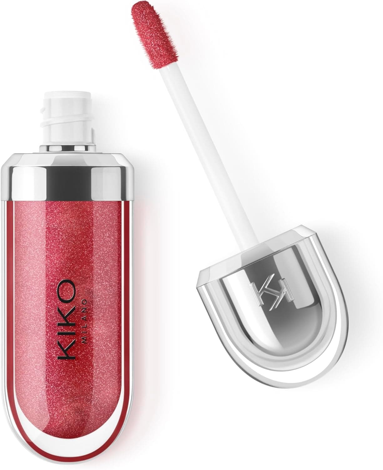 رژ لب براق KIKO Milano 3D Hydra Lip-gloss – شماره 16 Iridescent Ruby، حجم 6.5 میلیلیتر.
