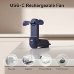 فن دستی قابل حمل JISULIFE مدل 3-IN-1