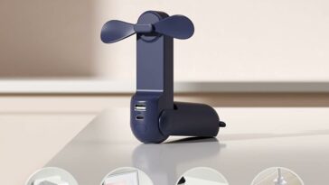 فن دستی قابل حمل JISULIFE مدل 3-IN-1